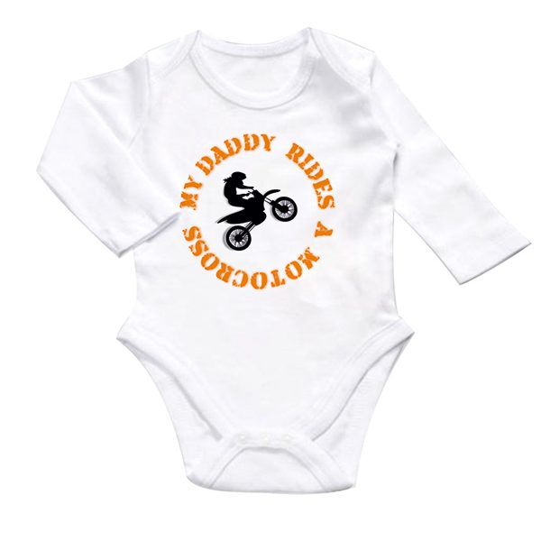 my daddy rides a motocross baby body