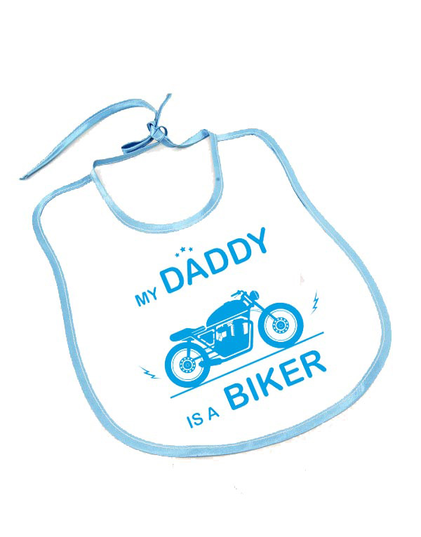 my daddy is a biker baby boy erkek bebek çocuk önlük