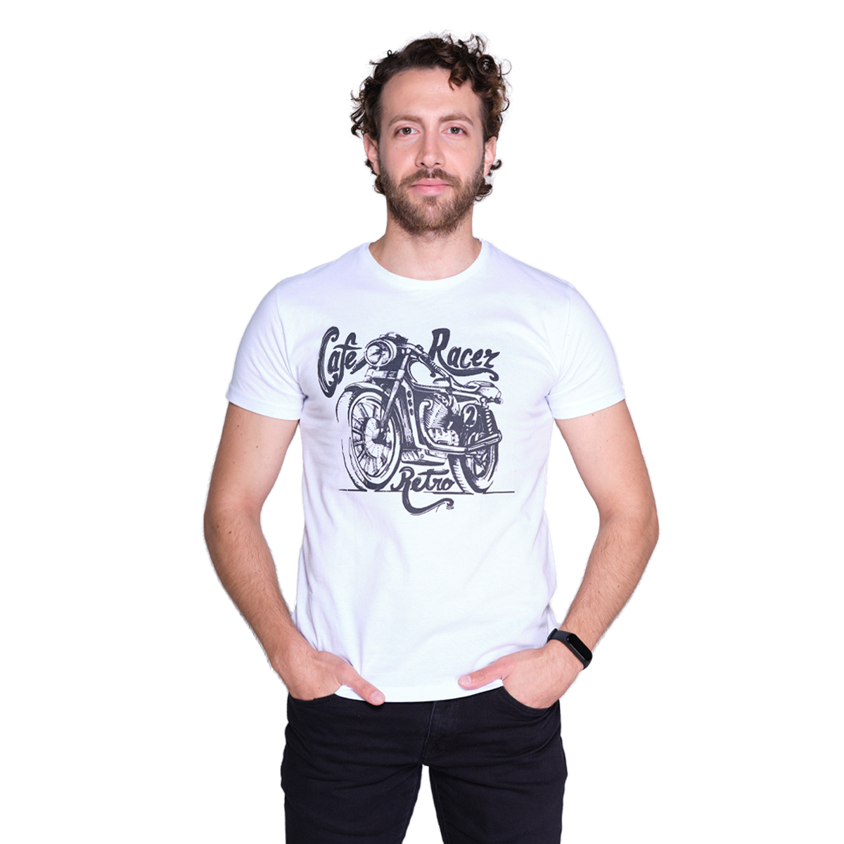 Ride to Love - Motorcycle - Cafe Racer White T-shirt